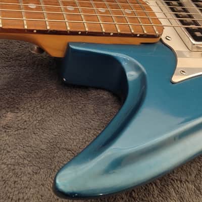 1966 Teisco Del Rey ET-460 "Shark Fin" - Metallic Blue image 10