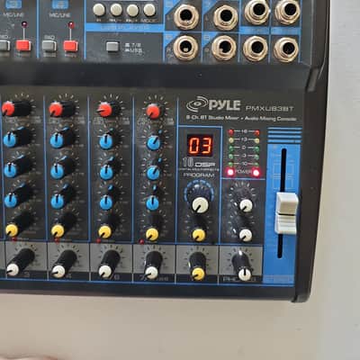Pyle Bluetooth 8 Ch. Studio / DJ Controller Audio Mixer Console System PMXU83BT image 9