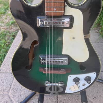 Teisco Del Rey EP-7 Hollow Body Vintage Guitar 1960's Greenburst image 3