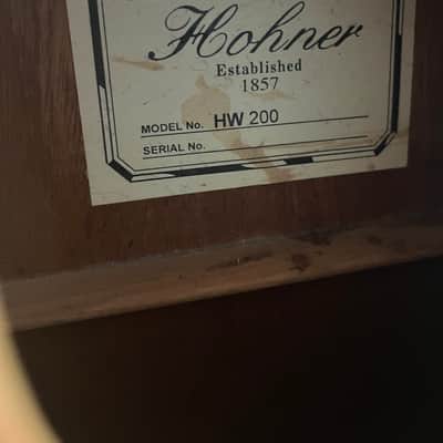 Hohner HW200 Western Series Steel String Acoustic Guitar 2010s - Natural image 3