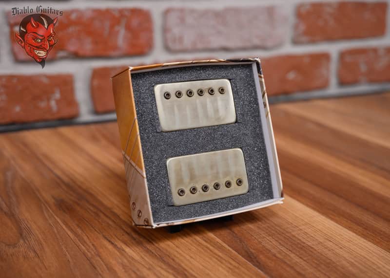 Bare Knuckle Cold Sweat Humbucker Set Aged Nickel Covers Aged Nickel Bolts 53mm Trem Spacing image 1