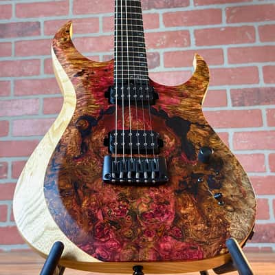 Schecter USA Custom Shop Sunset Extreme Electric Guitar - Natural Satin Stabilized Burl Top image 6