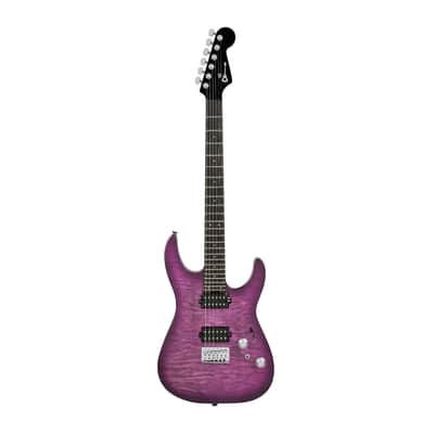 Charvel Pro-Mod Plus DK24 HH HT EB QM Electric Guitar (Violet Radiance) image 2