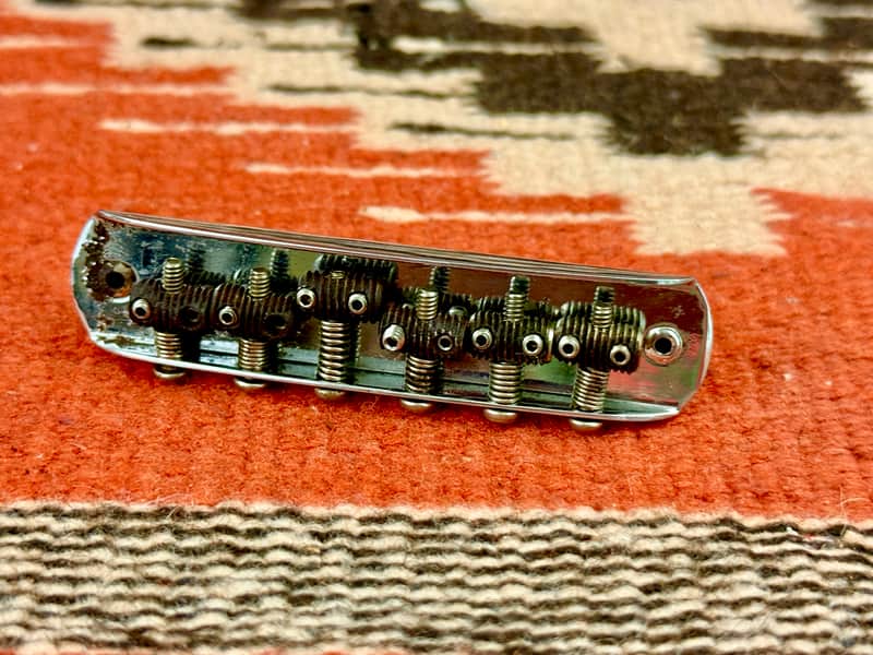 Vintage 1960's Fender Jazzmaster Jaguar Offset Guitar Bridge Complete ~1967 image 1