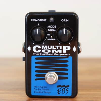 EBS MultiComp Studio Edition True Dual Band Compressor Pedal - Black/Blue image 2