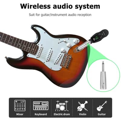 Tiwastage Wireless Microphone Audio Transmitter and Receiver System Plug-on XLR Mic Adapter for wired mic image 11