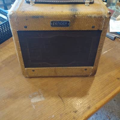 1955 Fender Champ 5D1 Tweed Wide Panel image 3
