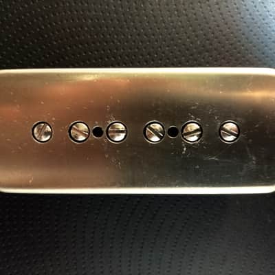 SOAP BAR P90 Pickups SET METAL Non-Plated Nickel Silver Cover Vintage  Gibson Epiphone Custom Shop Q image 8