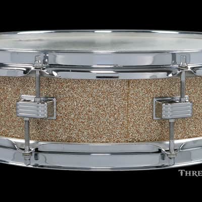 1960s Ludwig Pre-Serial Downbeat Snare Drum Keystone Champagne :  4 x 14 image 4