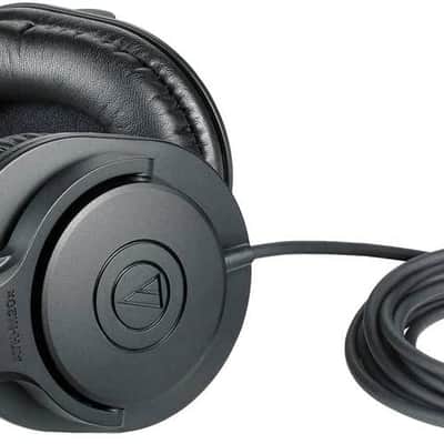 Audio-Technica ATH-M20x Monitor Headphones (Black) + Headphone Case + Cleaning Cloth - Deluxe Bundle image 3