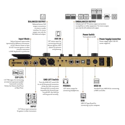 Hotone Ampero MP-100 Guitar Bass Amp Modeling IR Cabinets Simulation Multi Language Multi-Effects(U.S. domestic inventory) image 5