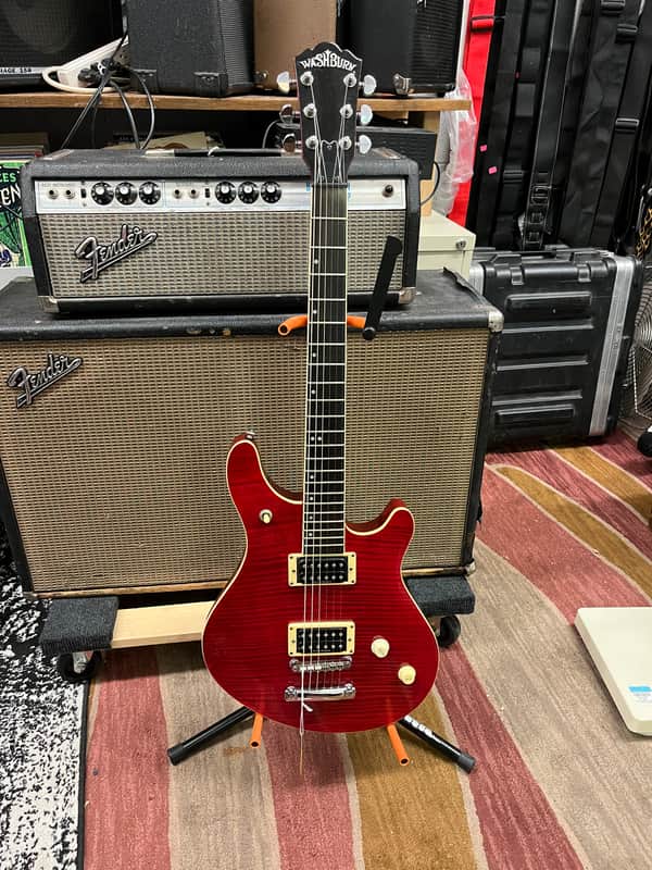 Washburn Vintage 1997 Maverick Series BT-8, Flame Maple comes with pictured hard case! image 1