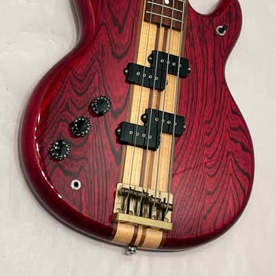 Vantage VP-795B 4 String Bass Guitar 1981 Left Hand LEFTY Transparent Red made inJapan Matsumoku image 10