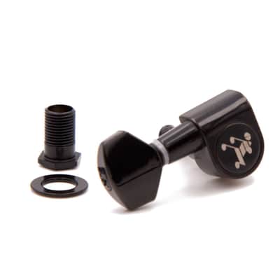 Tone Ninja Import 2-Pin tuner set, 6 Inline non-staggered, LH, Black