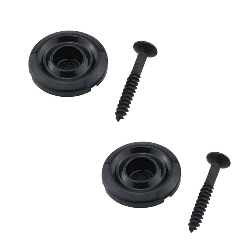 2Pcs Bass Guitar String Trees Retainer Guides Electric Bass Metal String Trees For Bass Guitar Hardware Bass Guitar Parts Replacement Pack With Mounting Screws, Black image 1