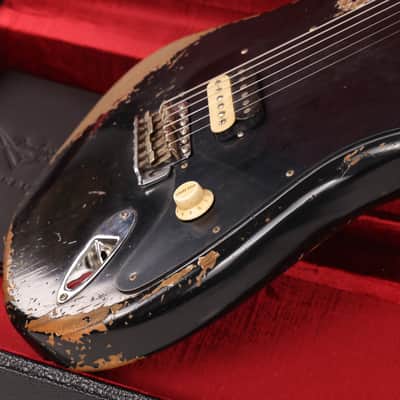 Mint Fender Custom Shop 1969 Stratocaster Masterbuilt Andy Hicks Heavy Relic Black image 10