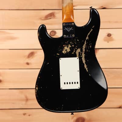 Fender Custom Shop 1960 Stratocaster Heavy Relic - Aged Black over 3-Color Sunburst-CZ576853 image 7