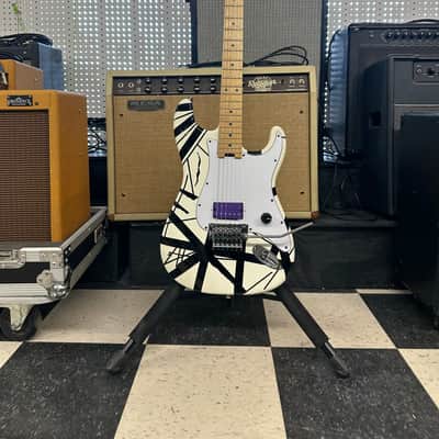 EVH Striped Series Electric Guitar 2013 - Present - White with Black Stripes image 3