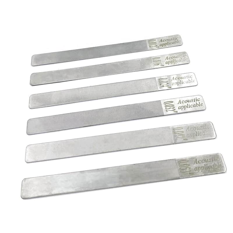 6Pcs Acoustic Guitar Gauged Nut Slotting File Set, 0.012"-0.053" Guitar Nut Files for Light Strings, Luthier Repairing Tool Kit image 1