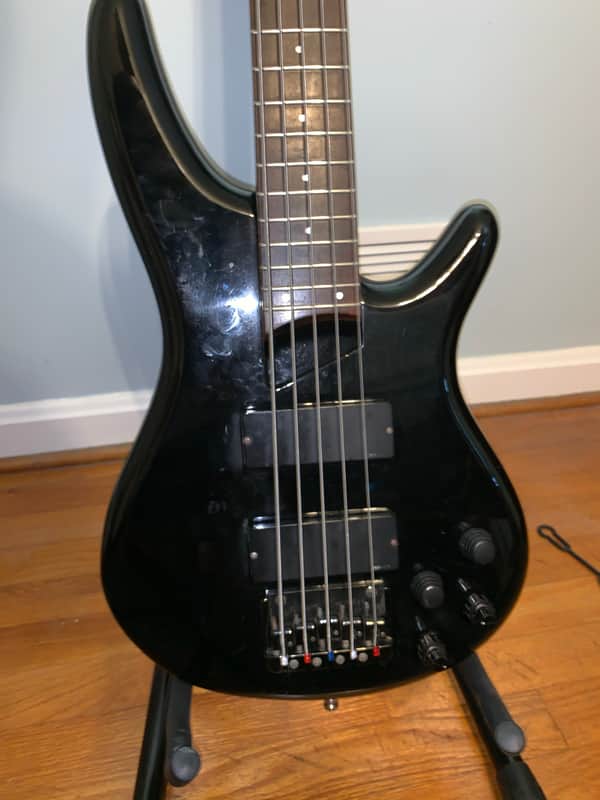 Ibanez Made in Japan SDGR 5 String Sound Gear Bass Guitar 1998 Black image 1