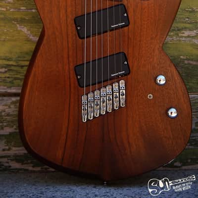 MC Guitars MC-72 | Multiscale | 7 stringer 2016 Natural Walnut image 5