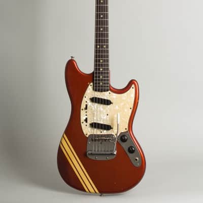 Fender Competition Mustang Solid Body Electric Guitar (1971), ser. #328976, original grey hard shell case. image 1