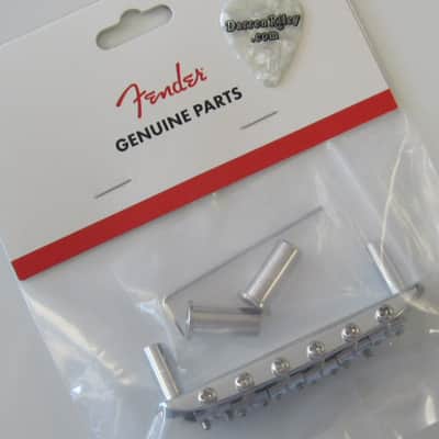 Fender Mustang Bridge with Height Adjustable Saddles and Posts 0081239049 image 1
