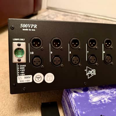 API 500VPR 10-Slot 500 Series Rack with Chandler PSU-500 2019 - Present - Black image 5