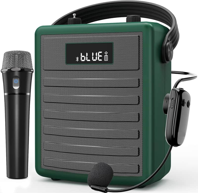40W Powerful Wireless Voice Amplifier for Teachers, Bluetooth Speaker PA System Karaoke Machine, Portable Speaker with Microphone Support BT/USB/TF Card/Aux/Guitar image 1