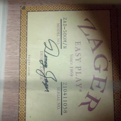MINT NOS USA Zager ZAD50OM Solid Spruce/Mahogany w/case+extras-Hardly Played - Natural image 8