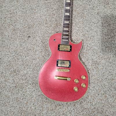 Jim Cat Les Paul Style 2022 - Scarlet Red Glitter image 7