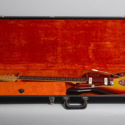Fender  Jaguar Solid Body Electric Guitar (1965), ser. #L52721, original black tolex hard shell case. image 10