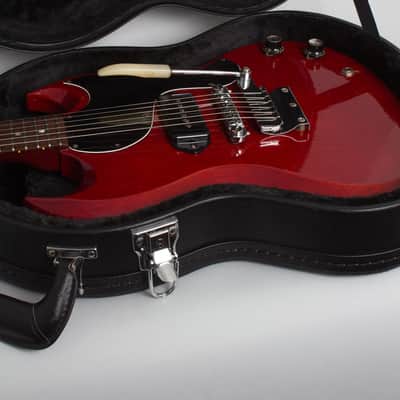 Gibson  SG Junior Solid Body Electric Guitar (1966), ser. #900745, black tolex hard shell case. image 13