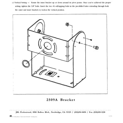 JBL Model 2509A Three-Way Adjustable-Position Mounting(Pair) image 10