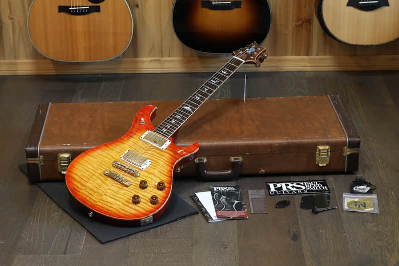 Minty! 2016 PRS McCarty 594 Private Stock Brazillian Rosewood Electric Guitar Flamed Cherry Sunburst + COA OHSC image 1