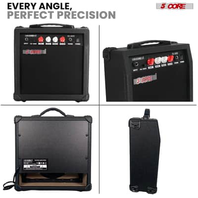 5 Core Guitar Amplifier 20W Electric Portable Mini Amp w Built in 6.5" Speaker Aux Headphone Jack image 9