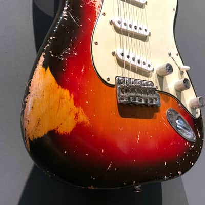 Made to Order - FRANCHIN Mercury guitar Relic Aged 100% Nitro Lacquer (Sunburst/ Black/ White/ Blue/ Green/ Yellow/ Red/ Pink/ Burgundy/ Purple/ Gold/ Silver, etc.) Stratocaster-Strat-S-Style Made in Italy image 13