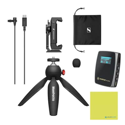 Sennheiser XS Lav USB-C Mobile Kit for Vloggers and Polishing Cloth Bundle (XSLAVUSBC MFA13 BUNDLE) image 1