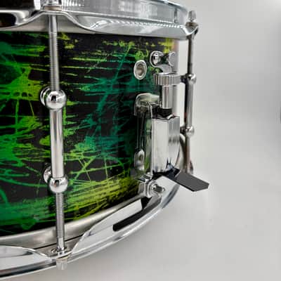 Montineri Custom Drums 14"x6" Abstract Paint Ludwig Element Snare image 11