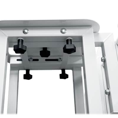 (2) Rockville ROCK SPOT 260W WHITE DJ Moving Head Lights+White Totem/TV Stands image 9