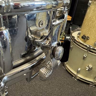 14" x 4" Premier Royal Ace 1960s Chrome Over Brass Snare image 8