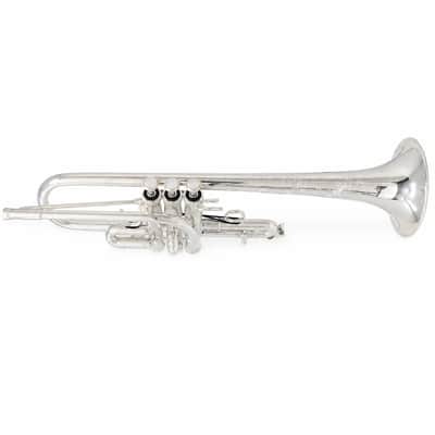 S.E. Shires Q15S Professional Eb/D Trumpet in Silver Plate SN Q8431 image 9