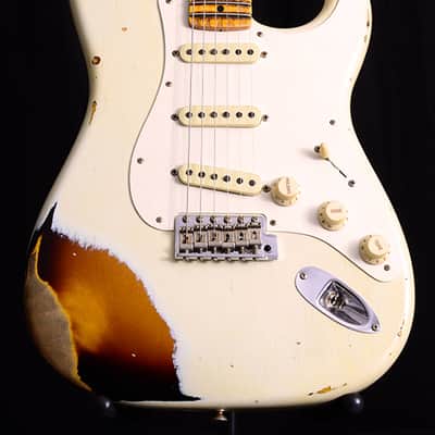 Fender Custom Shop 1959 Stratocaster Journeyman Relic NAMM 2019 LTD Olympic White/3 Tone Burst image 2