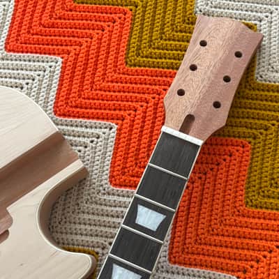 Solid Body Guitar Kit - Maple Cap Mahogany Body and Neck! - image 3