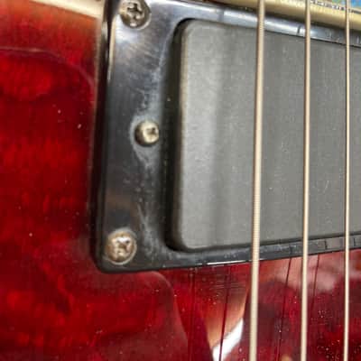 ESP LTD EC-1000 QM with Rosewood Fretboard 2002 - 2004 - See Thru Black Cherry image 16