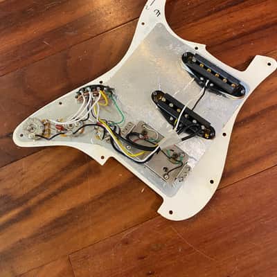 Fender Strat DH-1 Humbucker Single Coil Pickups Parchment Pickguard Stratocaster image 3