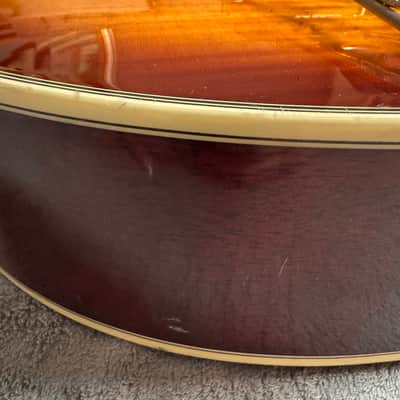 Dean Stylist Hollow Body Electric Guitar Flame Sunburst Korea w/ Hard Case image 11
