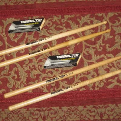 TWO Pairs (new old stock) very near A+ condition Regal Tip SG-A sticks: maple wood / natural stain finish (with paper sleeve packaging) from 2000s / 2010s image 1