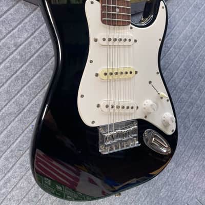 Squier Stratocaster Mini Piano Black KILLER FLAME MAPLE NECK! In-USA Setup and Fret Polish image 3