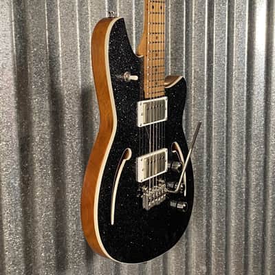 Reverend Kingbolt Air HH Black Sparkle Semi Hollow Guitar #70944 image 4